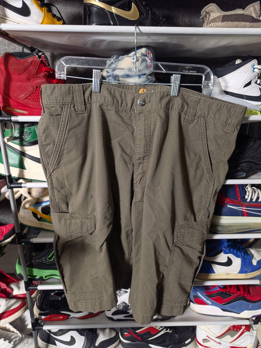 🔥 Carhartt Men's Relaxed Fit Size 40 Cargo Shorts in Olive
